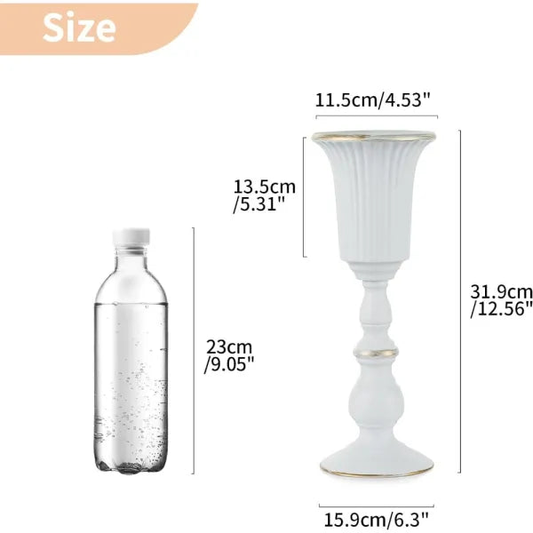 white dining table decoration center piece
