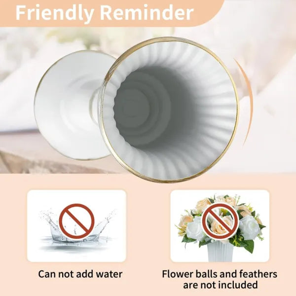 white dining table decoration center piece